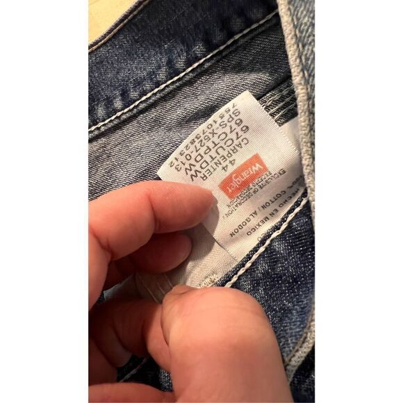 Wrangler Men's Classic Fit  Carpenter Jean Shorts Blue Denim Medium Wash Size 44 - Picture 4 of 9